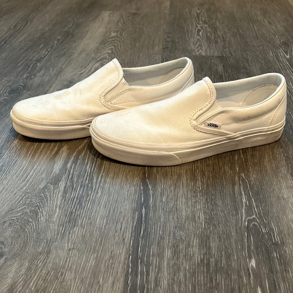 White Vans Slip on Shoes